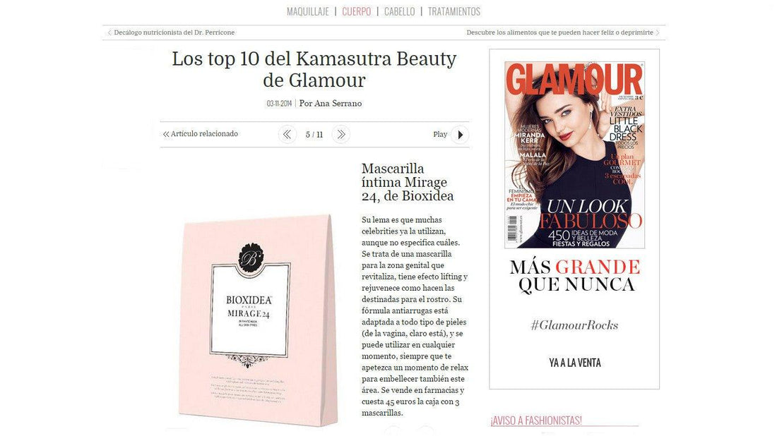 BIOXIDEA In the Press Glamour magazine online